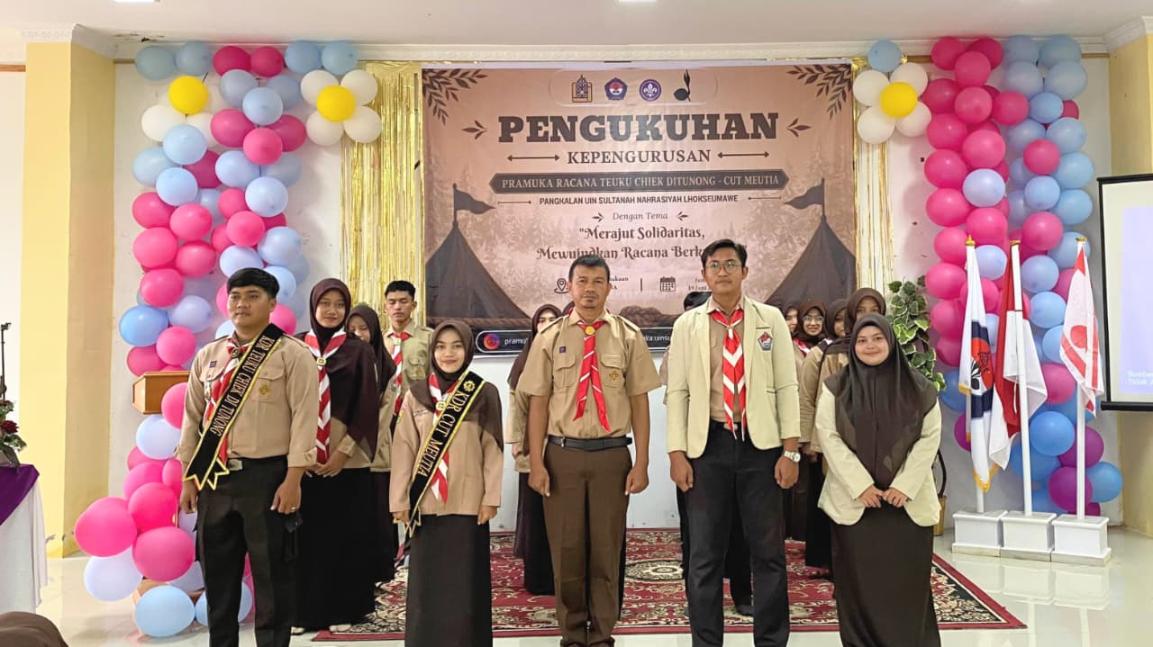 Estafet Kepemimpinan Berlanjut, Pengurus Racana Teuku Chik di Tunong-Cut Meutia Gugus Depan 04.27-04.28 UIN Sultanah Nahrasiyah Lhokseumae Masa Bakti 2026-2027 Resmi Dilantik